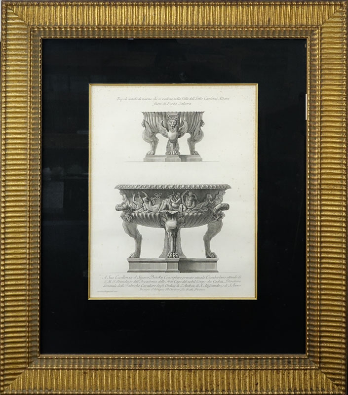 Ornamental Modern Engraving After Francesco Piranesi, Italian (born circa 1758-1810). Unsigned. Laid - Image 2 of 5