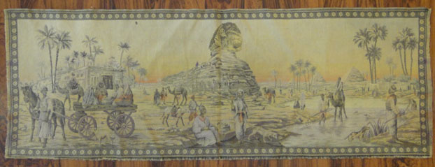 Early 20th Century French Woven Tapestry Panel/Wall Hanging with Middle Eastern Scene. Unsigned.