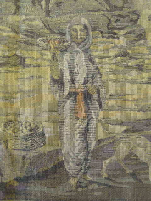 Early 20th Century French Woven Tapestry Panel/Wall Hanging with Middle Eastern Scene. Unsigned. - Image 5 of 10