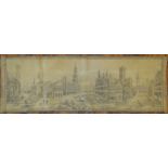 Early 20th Century Continental Woven Tapestry Panel/Wall Hanging with Scene of Brussels. Signed