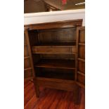 Mid Century Chinese Ming Style 2 Door Wooden Cabinet. Unsigned. Rubbing, some surface wear