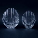 Two (2) Baccarat Crystal Vases. Signed R. Rigot, Baccarat. Good condition. Measures 8-1/8” H and 7-