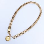 Chanel CC Single Strand Gold Tone Chain Tag & Coin Drop Belt. Marked appropriately. Minor wear on