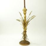 Mid-Century Hollywood Regency Frederick Cooper Wheat Sheaf Lamp. Signed With original Frederick