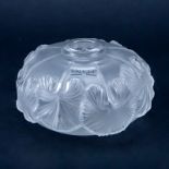 Lalique Crystal “Nympheas” Vase. In original box. Signed. As new condition. Measures 3-1/4” H.