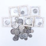 Collection of Fifty (50) U.S. Coins. Includes: several half dollars, quarters, and dimes. Condition: