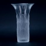 Lalique Crystal “Lotus” Vase. Signed. Good condition. Measures 8-3/4” H. Shipping $75.00 (