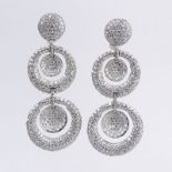 Contemporary Approx. 12.20 Carat Pave Set Round Brilliant Cut Diamond and 18 Karat White Gold