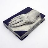 Jeff Langdon, American (20th C) Ceramic, mixed media and etchings. Ceramic "Book" with the artists