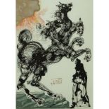 After: Salvador Dali, Spanish (1904 - 1989) Color wood engraving on Rives paper after a