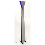 Attributed to George Kovacs Metal Floor Lamp with Blue Color Panels. Unsigned. Minor scuffs to