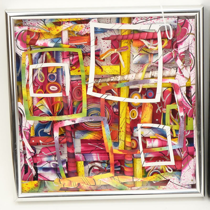 Paul Johnson, British (20th C) Two (2) Three-Dimensional Colored and Cut Paper Framed Works. Each - Image 3 of 7