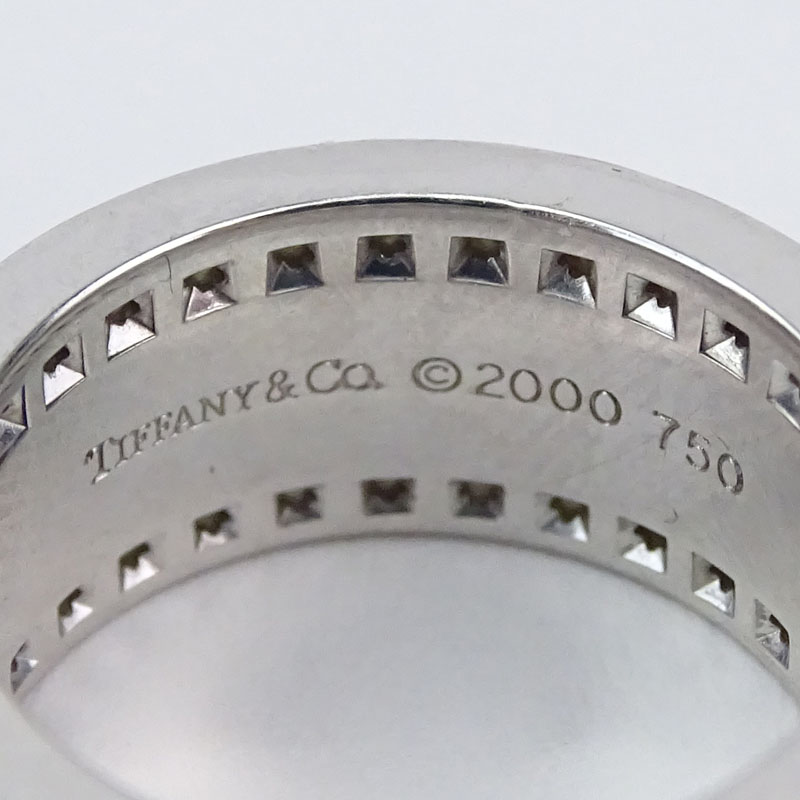 Tiffany & Co Approx. 1.50 Carat Round Brilliant Cut Diamond and 18 Karat White Gold Atlas Roman - Image 3 of 4