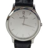 Circa 2007 Man's Jaeger-LeCoultre Stainless Steel Master Ultra Thin Manual Movement Watch with