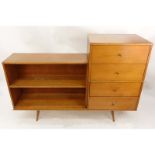 Paul McCobb for Planner Group Mid Century Chest of Drawers and Book Shelves on Low Table. Signed.