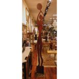 Colossal Size Contemporary Modern Abstract Iron Figural Sculpture. Unsigned. Normal wear to