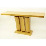 Modern Art Deco Style Satinwood Console Table. Minor Rubbing and scuffs otherwise good condition.