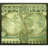 After: Adam Friedrich Zurner & Peter Schenk Dutch (16-17th C) Foil image map "Planisphaerium