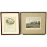 Two (2) Antique Engravings. Comprise: L. Rohbock "Sneek-Waterpoort" by J. L. Terwen sculp. and