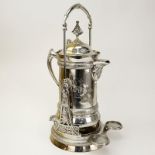 Antique Southington Co. Silver Plated Tilting Water Pitcher. Stamped beneath the pitcher and lower