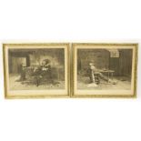 Pair of Antique Engravings After John Watson Nicol. Includes: "When a Man's Single He Lives at His