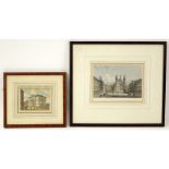 Two (2) Antique Color Engravings. Comprise: A. and E. Rouargue "La Haye, Palais Des Etats