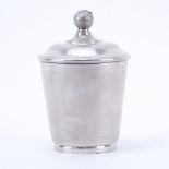 Made for Tiffany & Co Portugal Sterling Silver Goblet with Cover. Stamped on underside and lid. Good