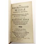 17th Century Book - "De Sacrificio Missae Tractatus Asceticus" Giovanni Bona. IN-16. Published