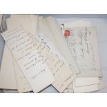 Collection of 45 signed letters, including William Gladstone, Charles Lyell (2), Lord Roberts (3),
