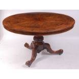 A Victorian mahogany pedestal breakfast table,