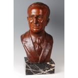 Louis Van Cutsem (1909-1992) - Bronze bust of a gentleman, signed and dated 1938,