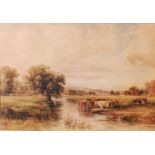 Walter Henry Pigott (1810-1901) -Bakewell meadows, watercolour, signed lower right,