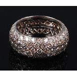 A Tiffany & Co platinum and diamond set eternity ring,