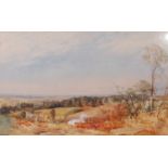 Emma Oliver (1819-1885) - An Essex landscape, watercolour with traces of body colour,