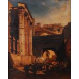 Hugo Paul Harrer (1836-1876) - The Forum of Augustus in Rome, oil on canvas,