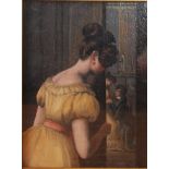 Early 19th century English school - Caught in the act, oil on panel,