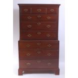 A George III mahogany chest-on-chest,