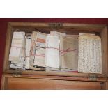 A large wooden chest of mainly 19th century Elliot family correspondence and notebooks