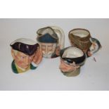 Four various Royal Doulton character jugs to include Monty D6202, 'Ard of 'earing,