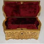 A Queen Victoria Golden Jubilee commemorative gilt metal casket,