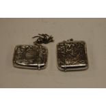 A silver and engraved vesta case,
