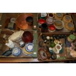 Four boxes of miscellaneous items to include; Royal Winton teawares, Homepride figures,