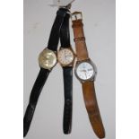 A Roamer steel cased gents wrist watch having manual wind Incabloc movement together with an Oris