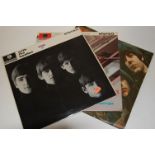 Three Beatles LP records to include; With The Beatles, Please Please Me,