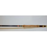 A collection of fishing rods and equipment to include; a Two Lakes two-piece fly fishing rod,