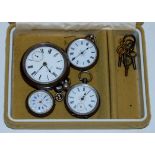 An Edwardian silver cased open faced pocket watch,