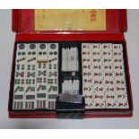 A cased mah jong set