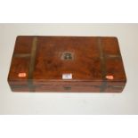 A 19th century mahogany and brass bound campaign box Condition Report / Extra Information