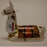 A boxed Royal Crown Derby llama desk ornament for the Royal Crown Derby Collectors Guild,