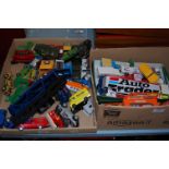Two boxes of assorted loose modern issue diecast toy vehicles to include; Corgi Ford Escort van,